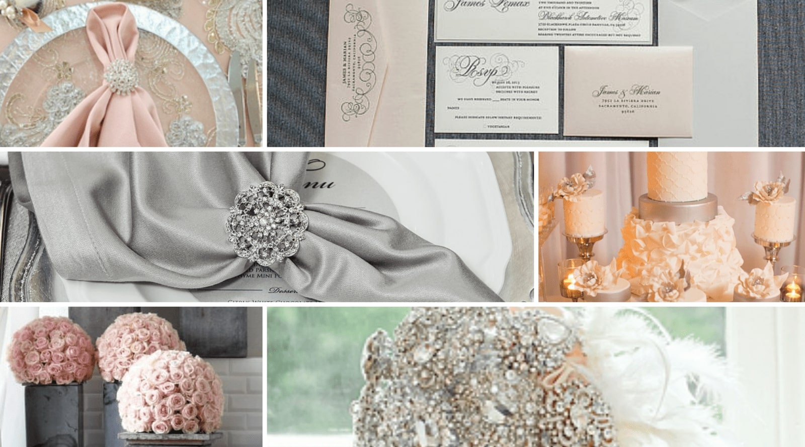 Blush Pink and Gray Wedding