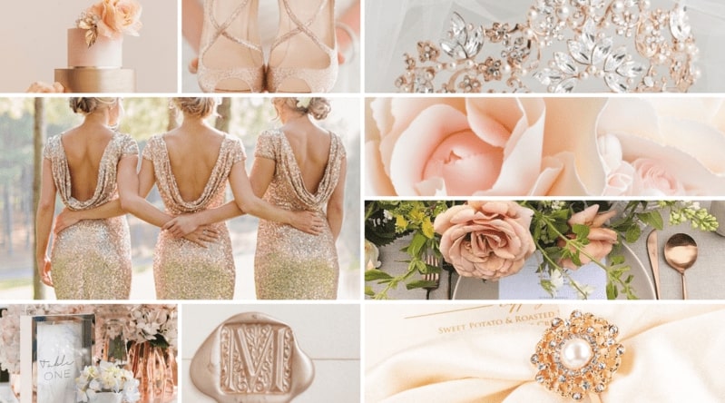 Rose Gold Rhinestone Wedding Embellishments - Totally Dazzled