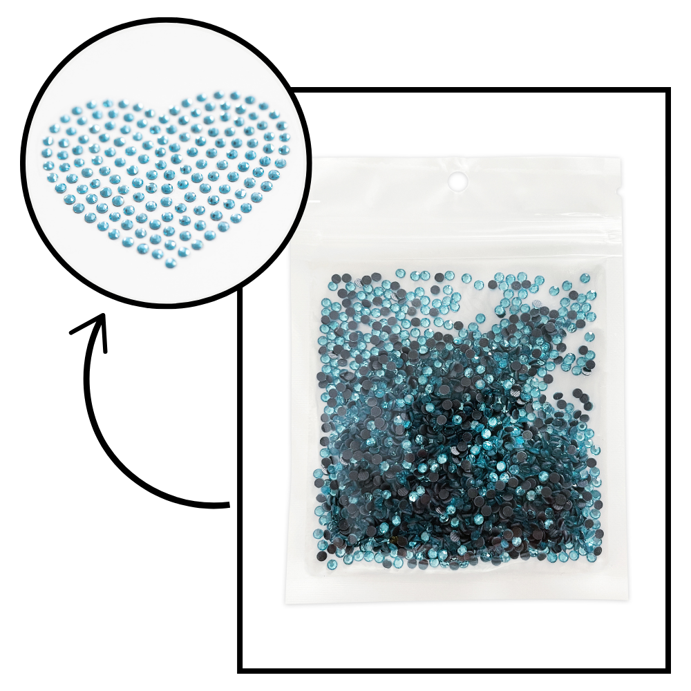 Aqua Hotfix Rhinestone Bulk Pack