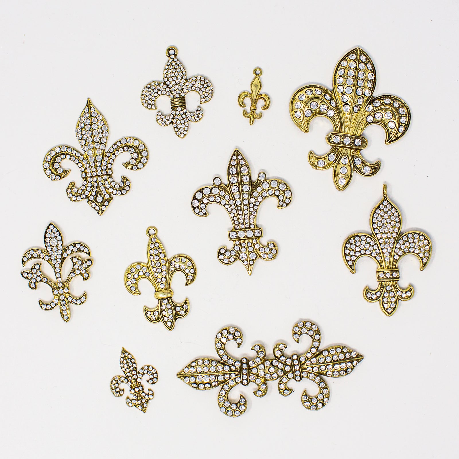 fleur de lis embellishments for crafts and diy french style bling embellishments antique bronze