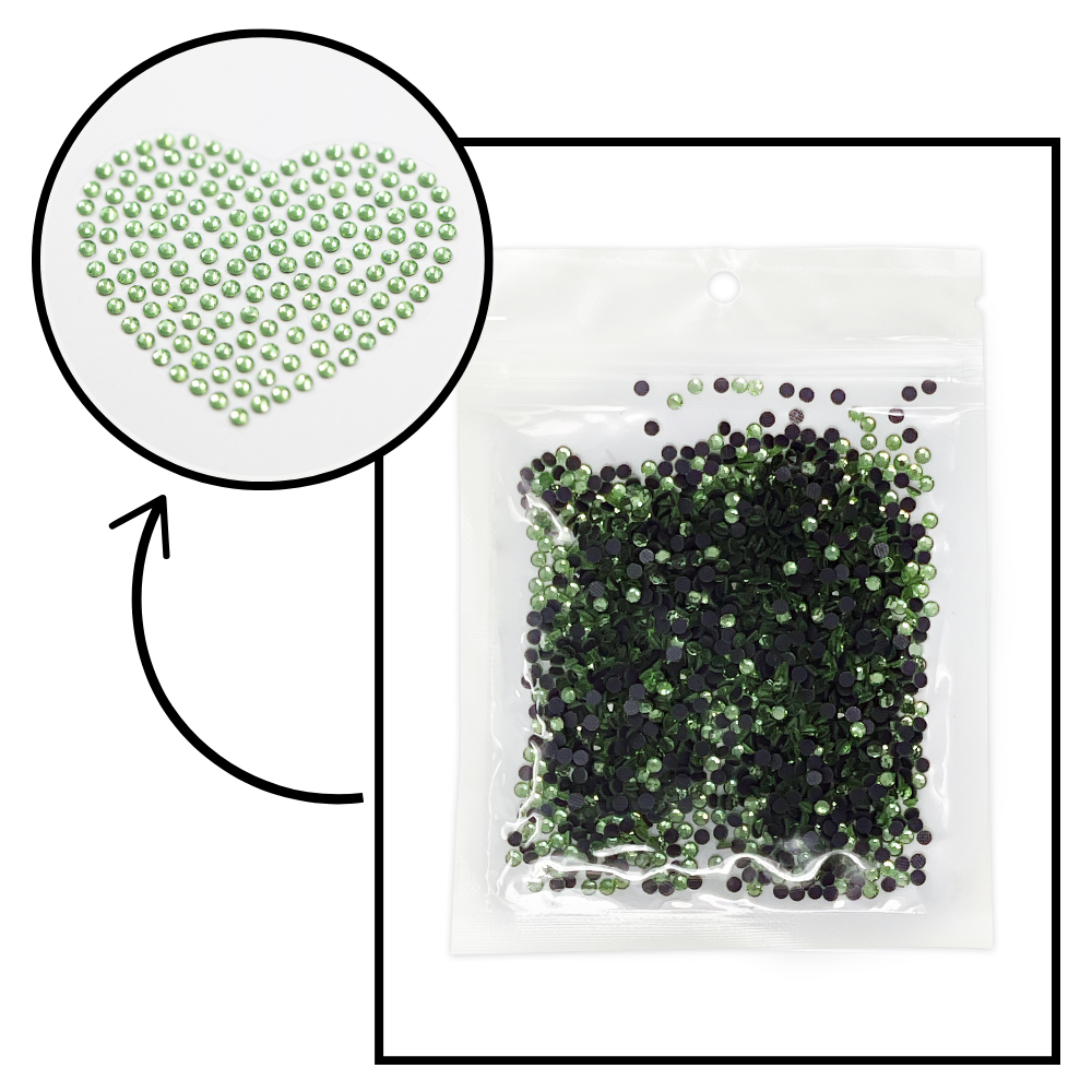 Green Hotfix Rhinestone Bulk Pack