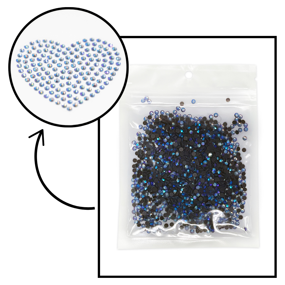 Light Sapphire Shimmer Hotfix Rhinestone Bulk Pack