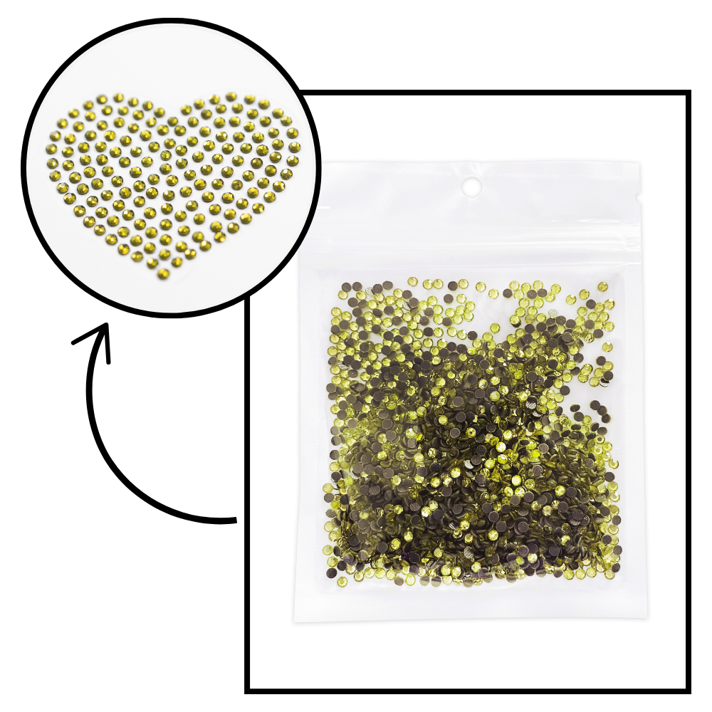 Olive Green Hotfix Rhinestone Bulk Pack