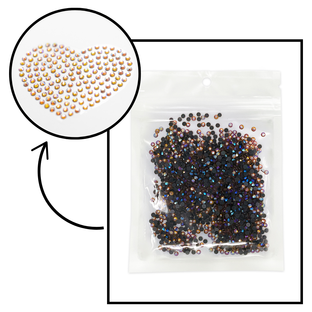 Orange Shimmer Hotfix Rhinestone Bulk Pack