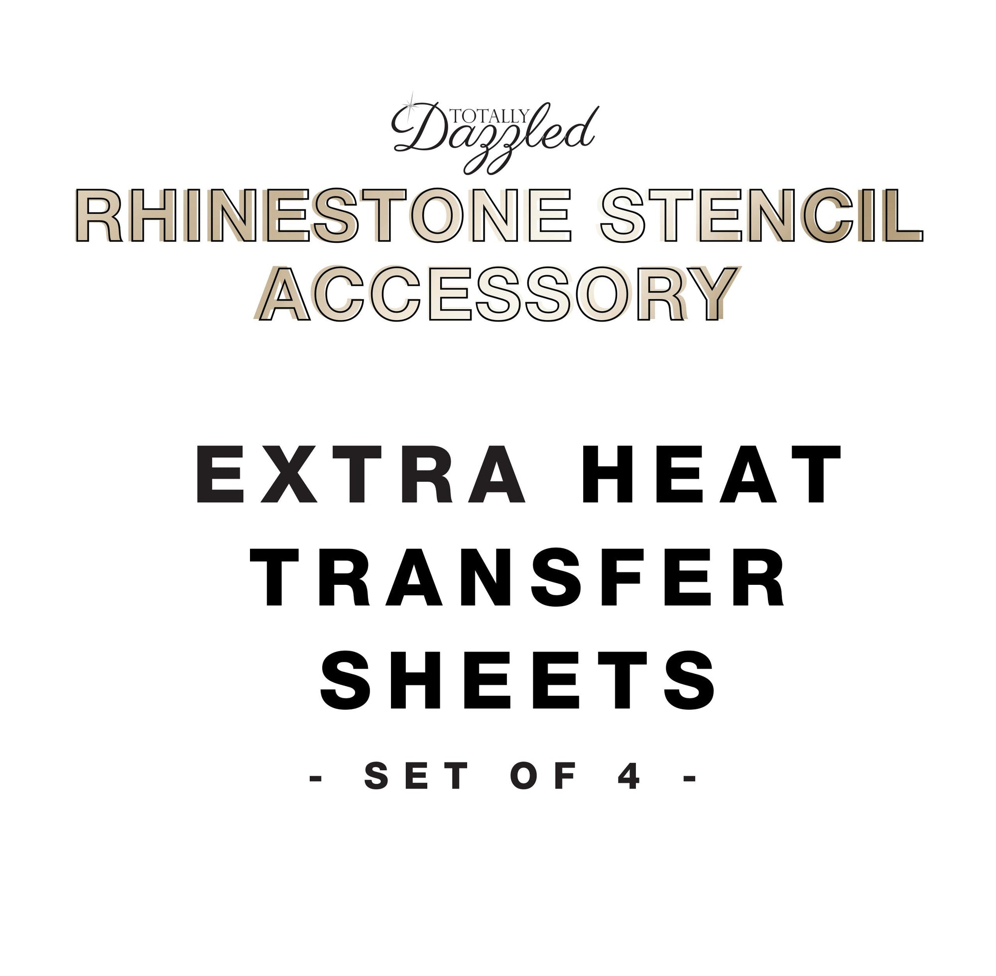 Extra Heat Transfer Sheets (Pack of 4)