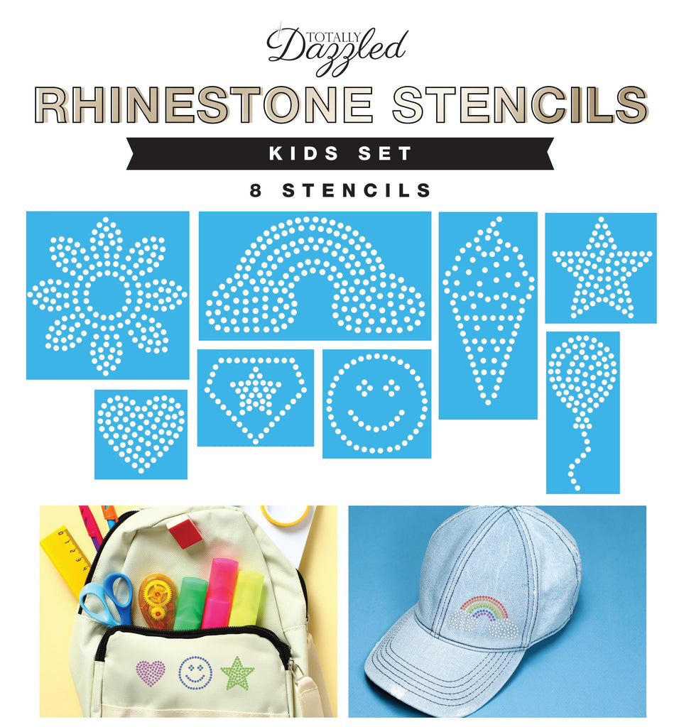 Kids Rhinestone Stencil Set of 8 | Only $3.12 each