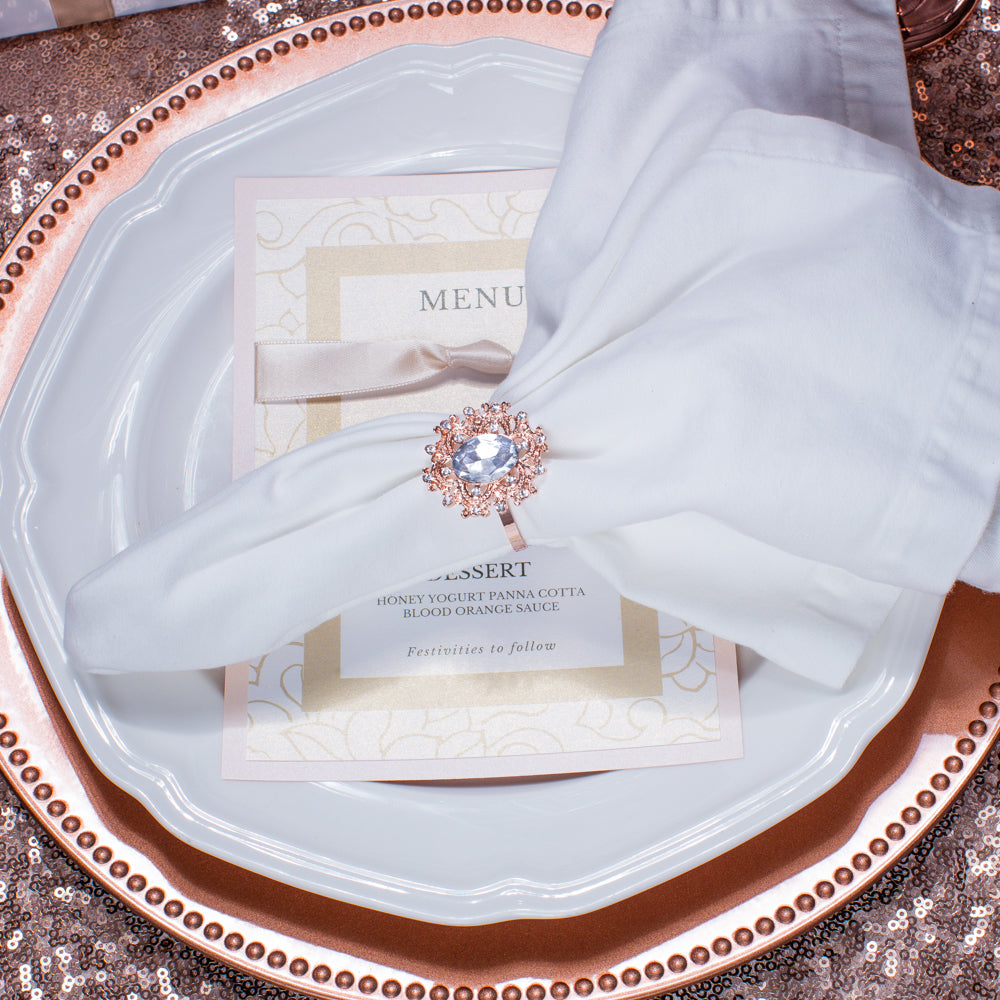 Rose Gold store Napkin Rings