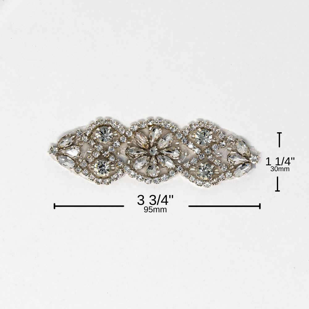 Silver Rhinestone Applique | Juliette