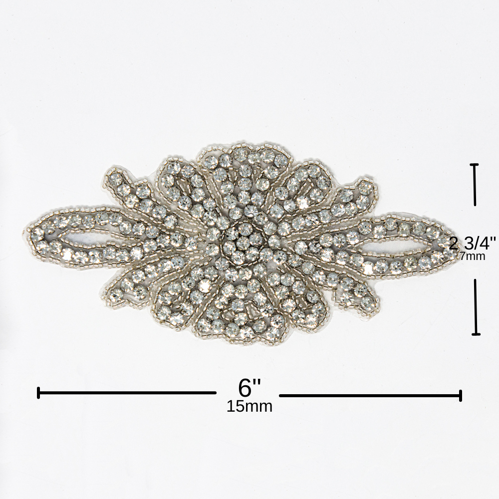 Pearl Brooch with Rhinestones in Silver - Totally Dazzled