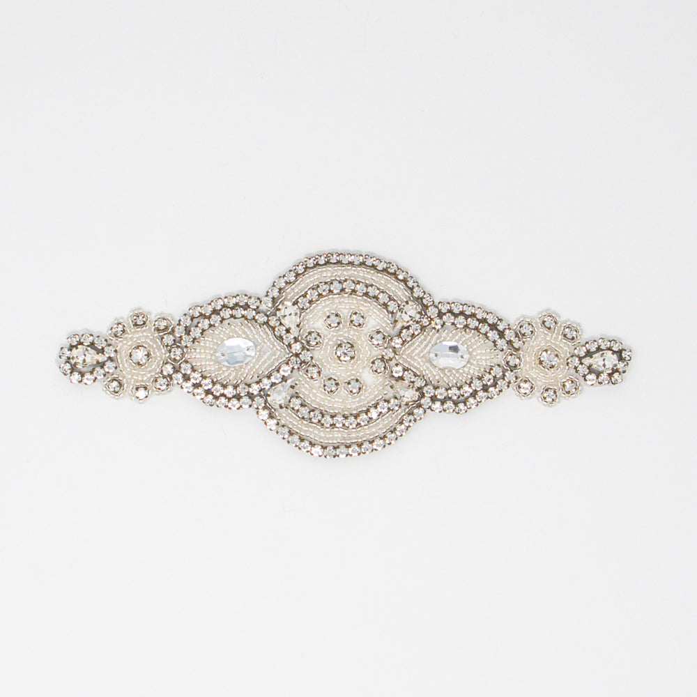 Gold Rhinestone Applique with Pearls | Elizabeth