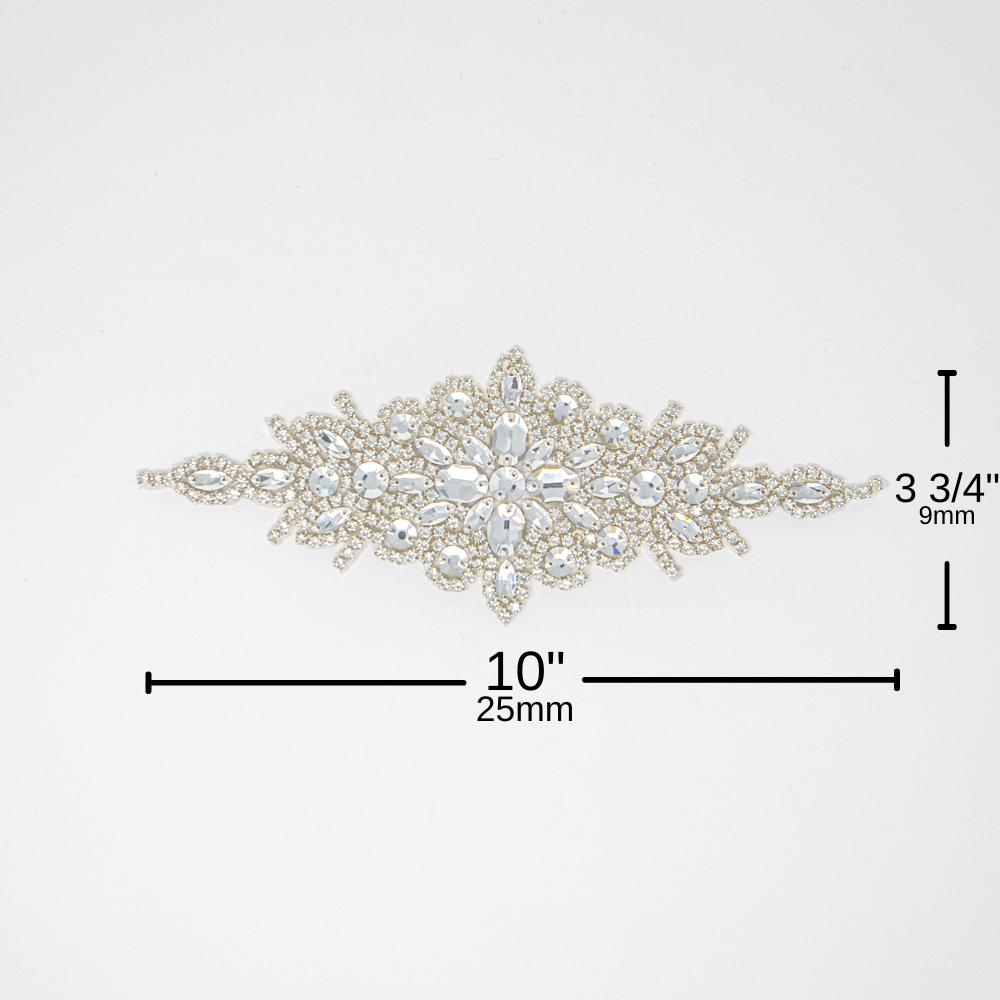 Silver Rhinestone Applique Tiffany