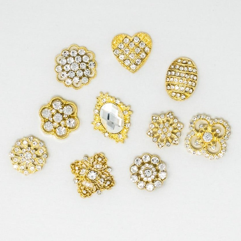 Bulk Gold Embellishments Small Sizes