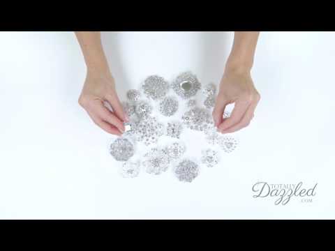 Bulk Silver Clear Rhinestones Embellishments